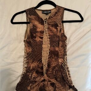 I AM GIA LIMITED EDITION TANK TOP. SIZE S.
